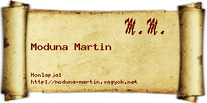 Moduna Martin névjegykártya